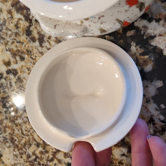 Vintage Ceramic splatter sugar container - Picture 7 of 11